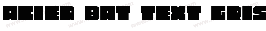 Acier BAT Text Gris字体转换